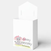 Cute Elephant Pink Girl Favor Box Bedankdoosjes (Geopend)