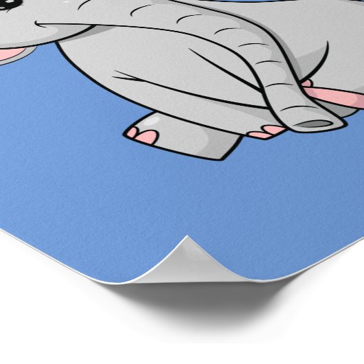 Cute Elephant Poster (Hoek)