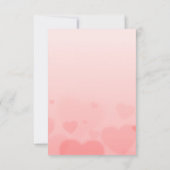 Cute Elephant Rabbit Friends Red Hearts Valentijn Kaart (Achterkant)