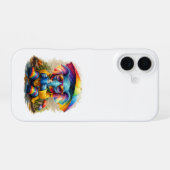 Cute Elephant Rainbow iPhone 16 Case Hoesje (Achterkant horizontaal)