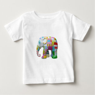 Cute elephant retro patchwork