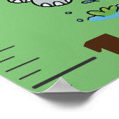 Cute elephant rhino hippo cartoon poster (Hoek)