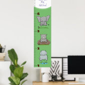 Cute elephant rhino hippo cartoon poster (Thuiskantoor)