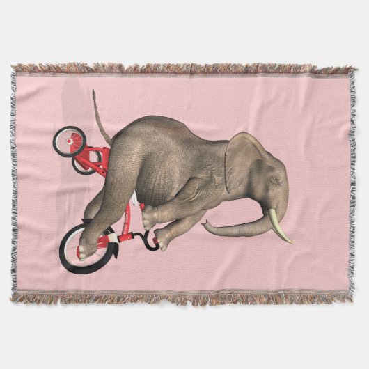 Cute Elephant Riding a Tricycle Deken (Voorkant)