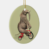 Cute Elephant Riding a Tricycle Keramisch Ornament (Rechts)