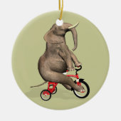 Cute Elephant Riding a Tricycle Keramisch Ornament (Voorkant)