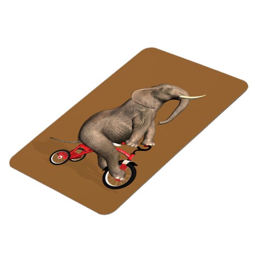 Cute Elephant Riding a Tricycle Magneet (Linkerzijde)