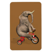 Cute Elephant Riding a Tricycle Magneet (Verticaal)
