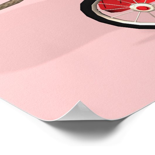 Cute Elephant Riding a Tricycle Poster (Hoek)