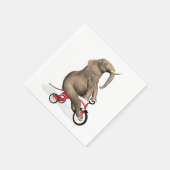Cute Elephant Riding a Tricycle Servetten (Hoek)