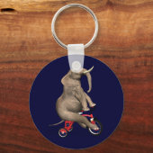 Cute Elephant Riding a Tricycle Sleutelhanger (Voorkant)