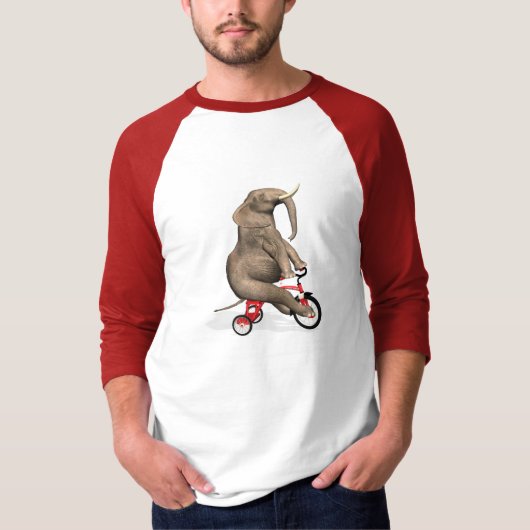 Cute Elephant Riding a Tricycle T-shirt (Voorkant)
