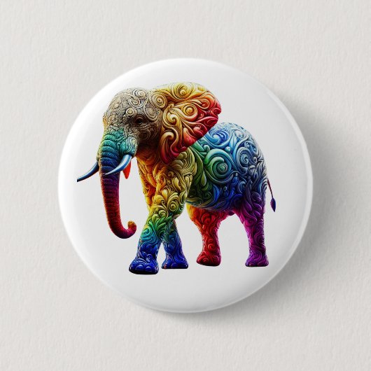 Cute Elephant Ronde Button 5,7 Cm (Voorkant)
