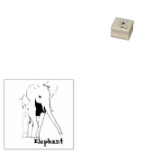 Cute Elephant Rubberstempel (Gestempeld)