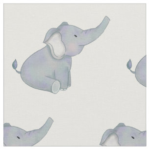 Cute Elephant Safari Animal Stof