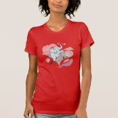 Cute Elephant Santa Hat Rose Pastel T-shirt (Voorkant)