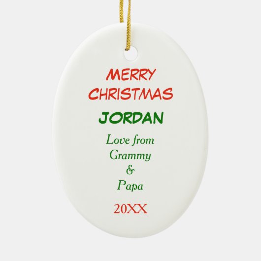 Cute Elephant Star Personalized Keramisch Ornament (Achterkant)