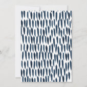 Cute Elephant Stars & Moon Navy Boy Baby shower Kaart (Achterkant)