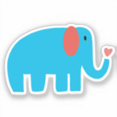 Cute Elephant Sticker (Voorkant)