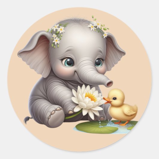 Cute Elephant Stickers (Voorkant)