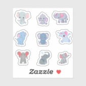 Cute Elephant Stickers (Vel)