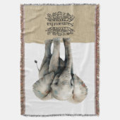 Cute Elephant Throw Blanket Deken (Voorkant Verticaal)