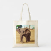 Cute elephant tote bag (Achterkant)