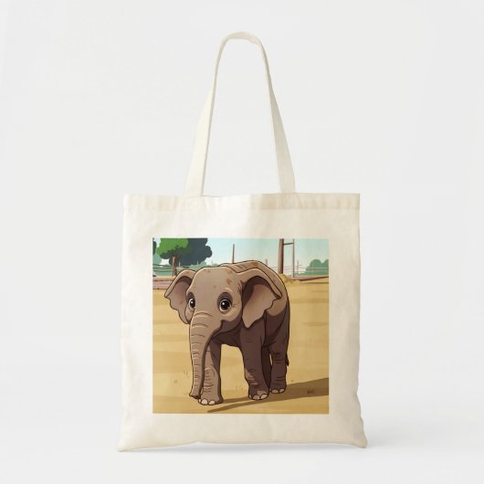 Cute elephant tote bag (Voorkant)