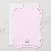 Cute Elephant Twins Pink Girl Baby shower e-mail Kaart (Achterkant)