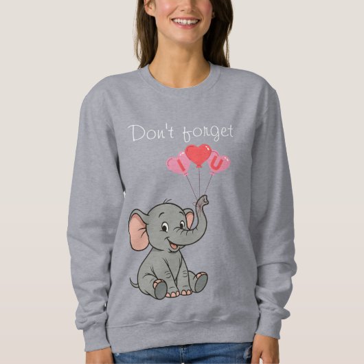 Cute elephant valentine's day   trui (Voorkant)