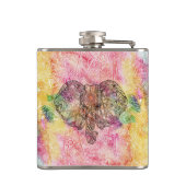 Cute Elephant Watecolor hand getrokken Henna flora Heupfles (Achterkant)