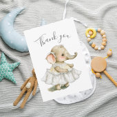 Cute Elephant Waterverf Baby shower Hartelijk dank Bedankkaart