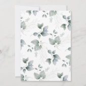 Cute Elephant Waterverf Greenery Baby shower Kaart (Achterkant)