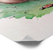 CUTE ELEPHANT WATERVERF PRINT FOR BABY NURSERY (Hoek)