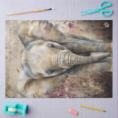 Cute Elephant Waterverf Tissuepapier (Craft)