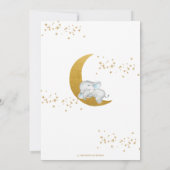 Cute Elephant We zijn over het Moon Boy Baby showe Kaart (Achterkant)