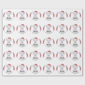 Cute Elephant Winter Holiday Baby's 1st Kerstmis Cadeaupapier (Vlak)