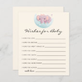 Cute Elephant Wishes for Baby Card (Voorkant / Achterkant)