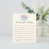 Cute Elephant Wishes for Baby Card (Staand voorkant)