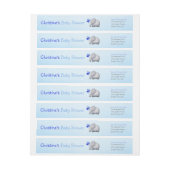 Cute Elephant with Blue Balloons Boy Baby shower (Vel)