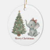 Cute Elephant with Christmas Tree Ornament (Links)