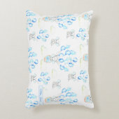 Cute Elephants-ballonnen & Clouds Baby Boy Pattern Accent Kussen (Voorkant(Verticaal))