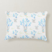 Cute Elephants-ballonnen & Clouds Baby Boy Pattern Accent Kussen (Achterkant)