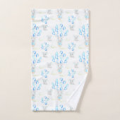 Cute Elephants-ballonnen & Clouds Baby Boy Pattern Bad Handdoek (Handdoek)