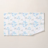 Cute Elephants-ballonnen & Clouds Baby Boy Pattern Bad Handdoek (Handdoek)