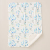 Cute Elephants-ballonnen & Clouds Baby Boy Pattern Sherpa Deken (Voorkant)