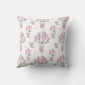 Cute Elephants-ballonnen en wolken babymeisje Kussen (Achterkant)