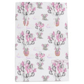 Cute Elephants-ballonnen en wolken babymeisje Medium Cadeauzakje (Voorkant)
