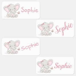 Cute Elephants Labels