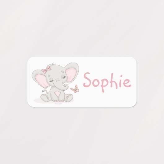 Cute Elephants Labels (Design 1)
